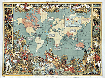 画像:19世紀末のイギリス帝国を描いた地図